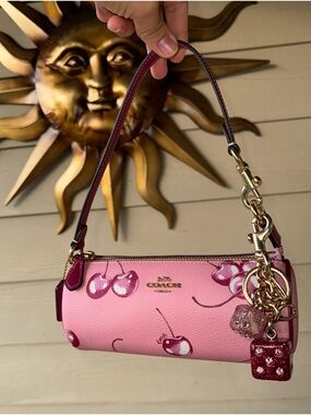 Coach Cherry Print mini barrel bag